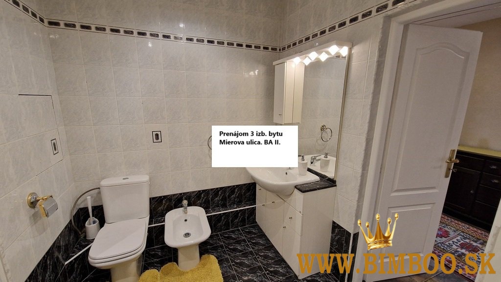 Prenájom 3-izbový 68 m2, tehlový byt na Mierovej ulici 