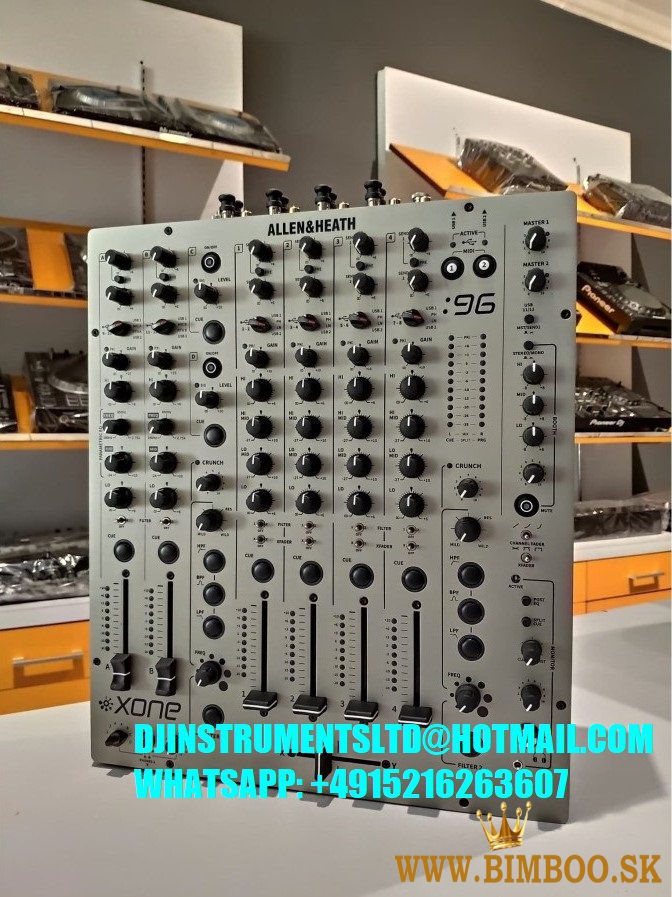 PLAYdifferently MODEL 1, Allen & Heath XONE 96 DJ mixážní pult, Denon DJ X1800 Prime Mixer, Denon Dj