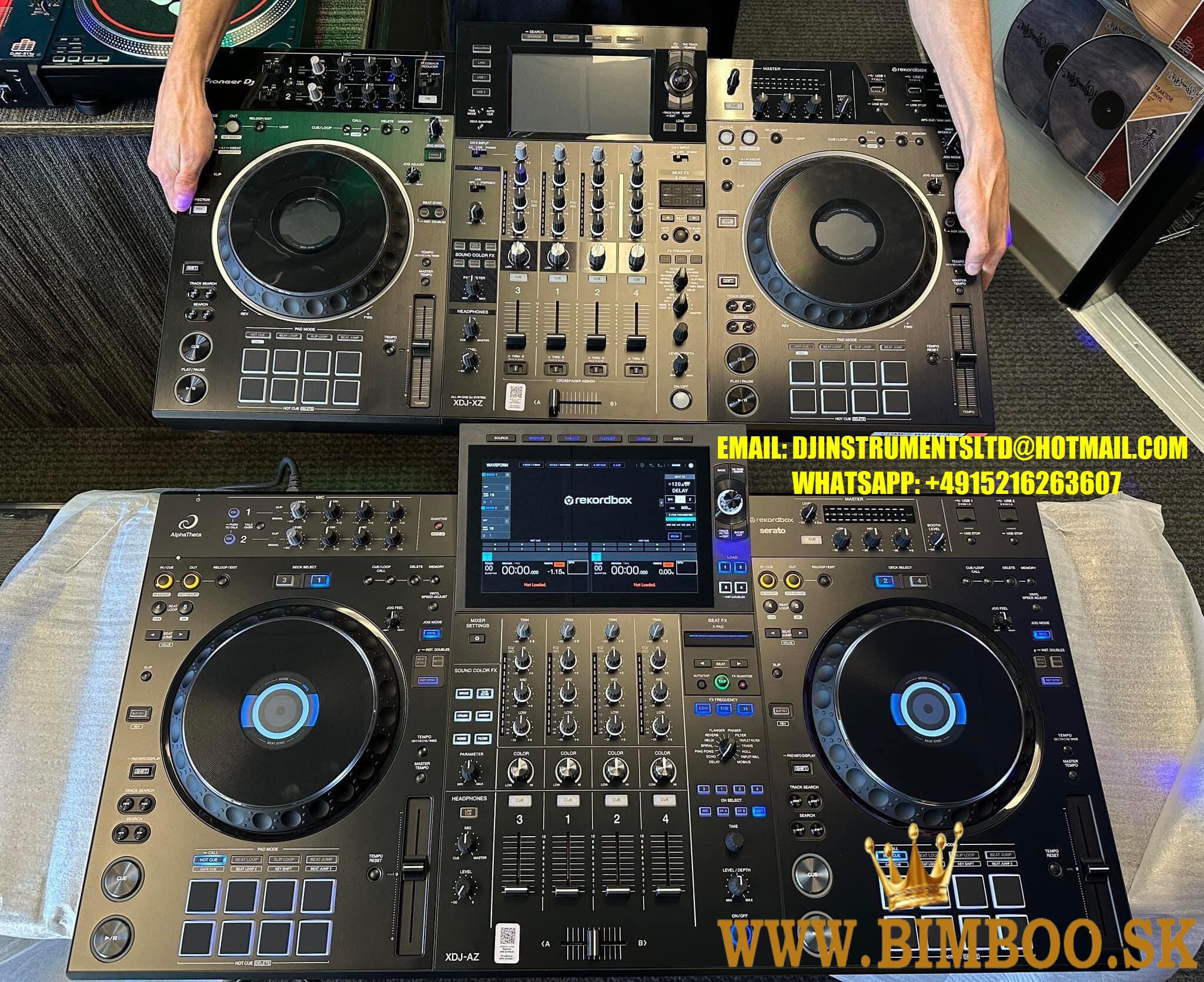 Nový AlphaTheta XDJ-AZ DJ systém, Pioneer OPUS-QUAD DJ systém, Denon DJ Prime 4+W, Pioneer XDJ-XZ-W,