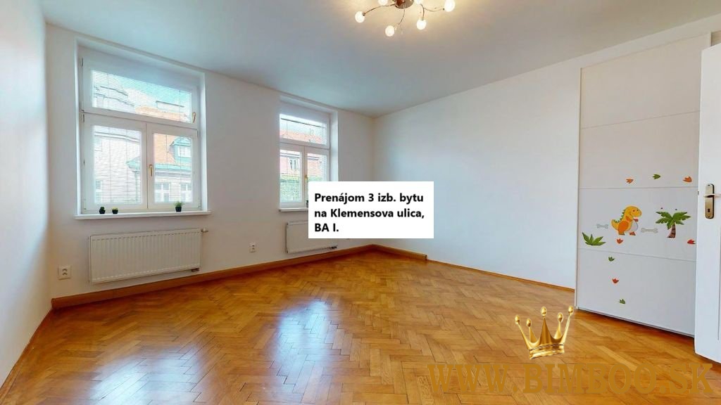 Prenájom 3 izbového bytu na Klemensovej ulici,