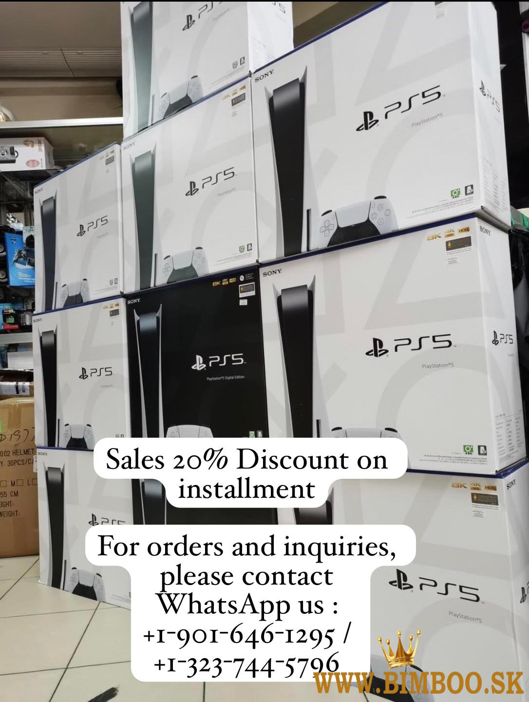 Veľkoobchod na splátky Balík konzoly Sony Playstation PS5 Digital/Disc Edition + doplnky