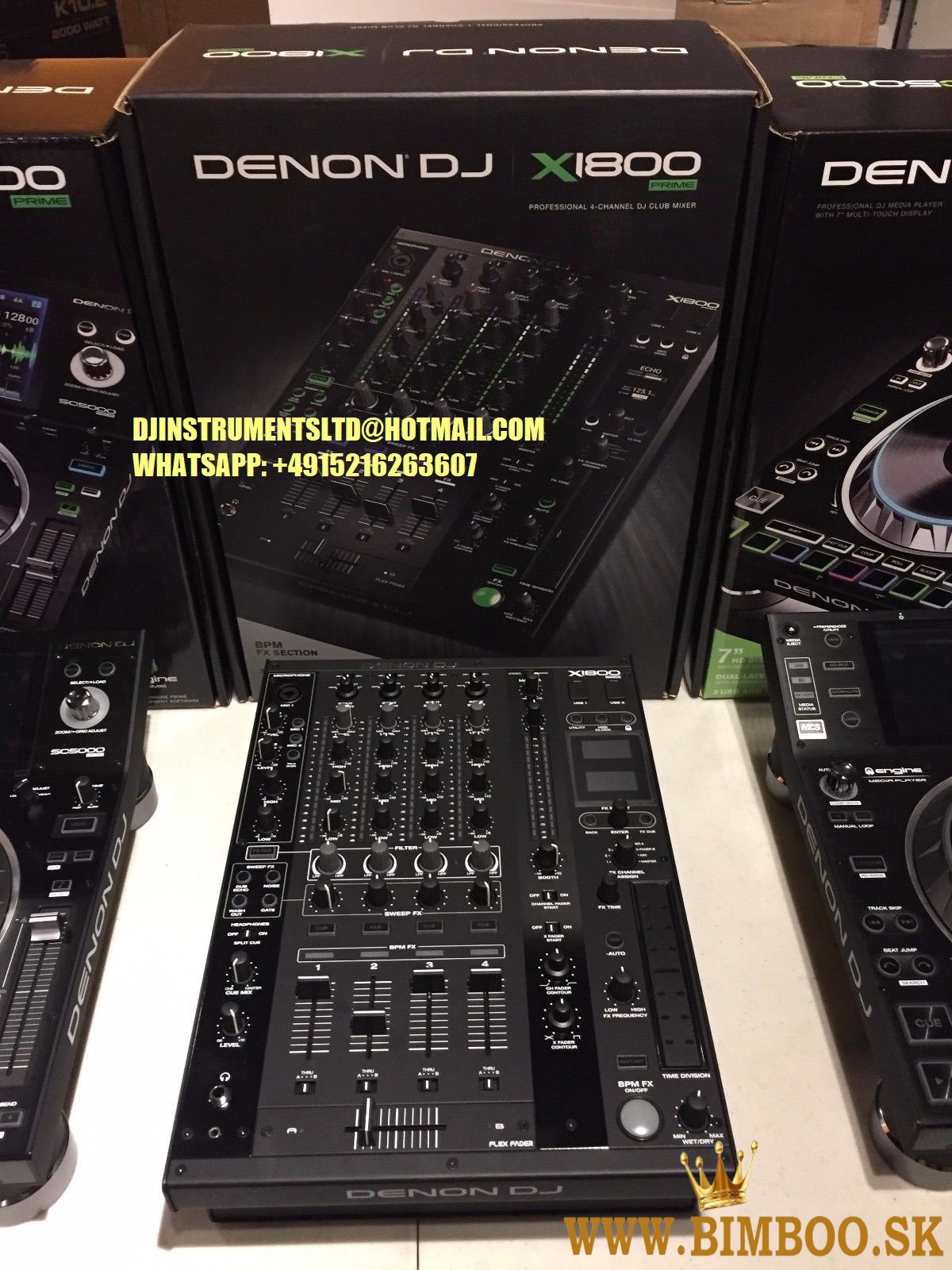 PLAYdifferently MODEL 1, Allen & Heath XONE 96 DJ mixážní pult, Denon DJ X1800 Prime Mixer, Denon Dj