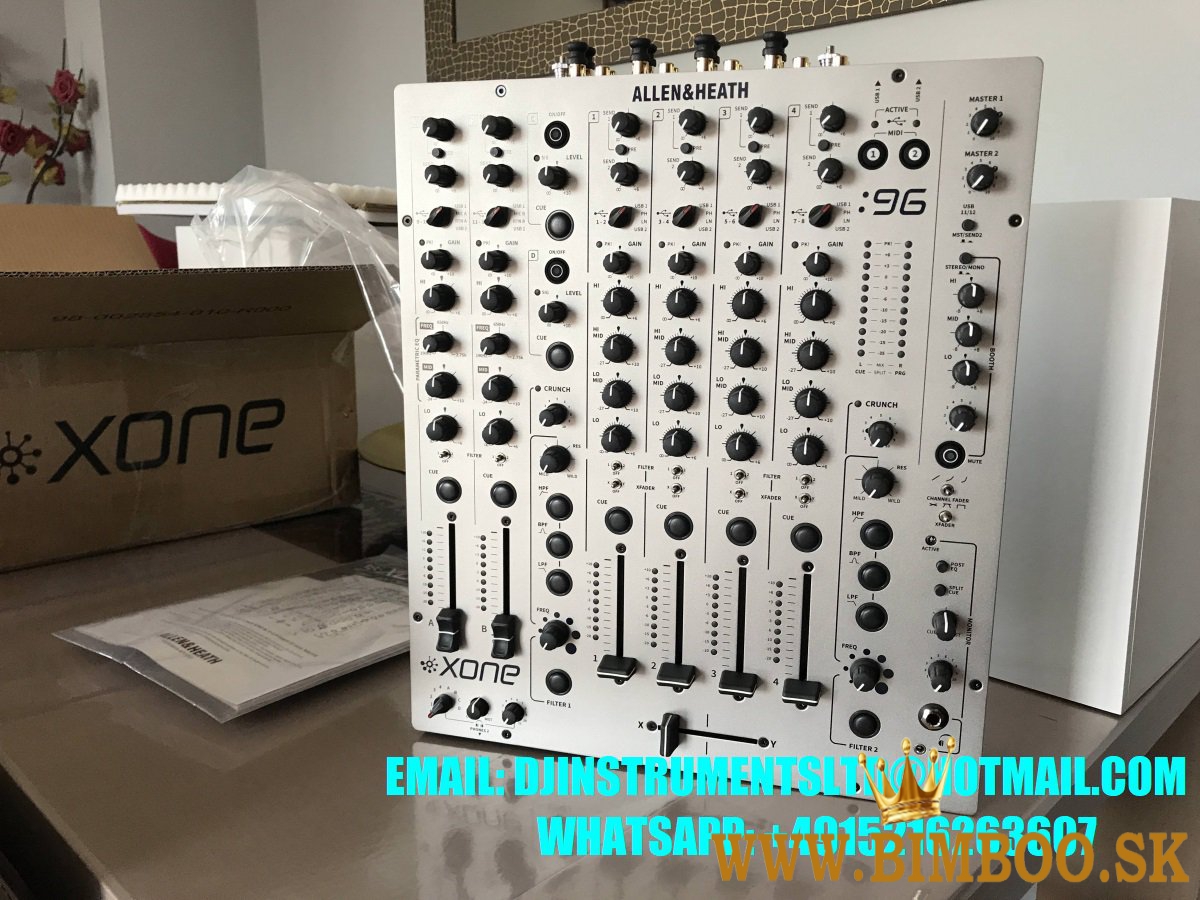 PLAYdifferently MODEL 1, Allen & Heath XONE 96 DJ mixážní pult, Denon DJ X1800 Prime Mixer, Denon Dj