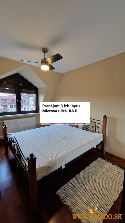 Prenájom 3-izbový 68 m2, tehlový byt na Mierovej ulici 