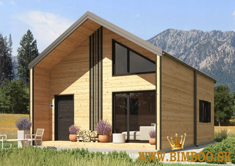 Drevená celoročná / rekreačná chata 5 × 7 m (35 m²), 
