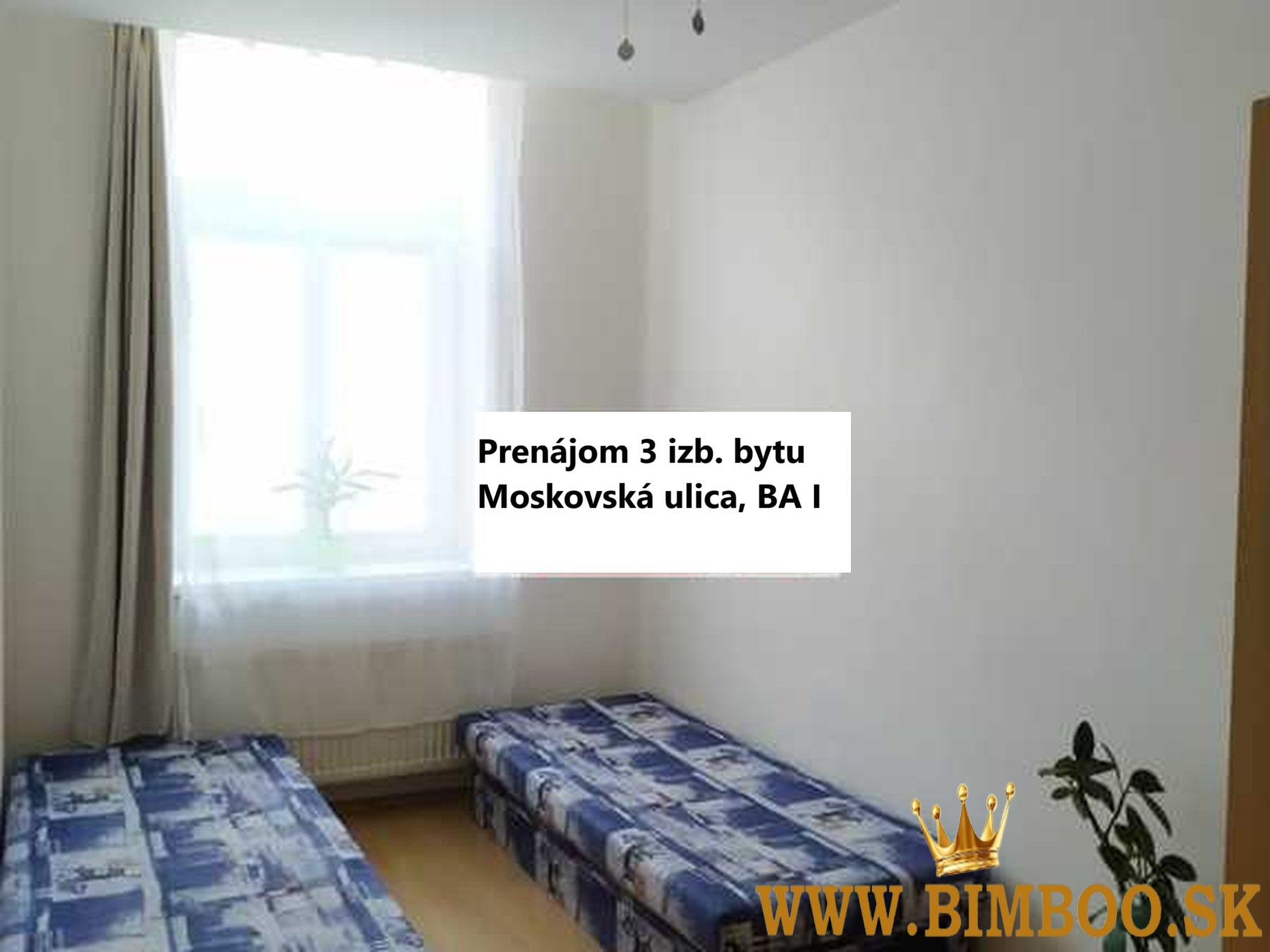 Prenájom 2 izbového bytu na Gorkého ulici v BA I, Staré mesto. Byt je 50m od Hviezdoslavové námestie