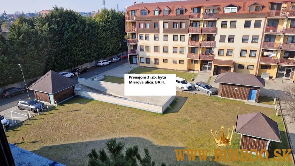 Prenájom 3-izbový 68 m2, tehlový byt na Mierovej ulici 