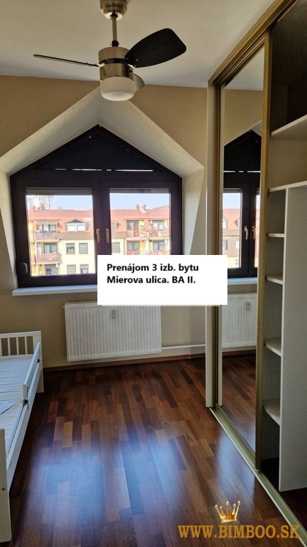 Prenájom 3-izbový 68 m2, tehlový byt na Mierovej ulici 