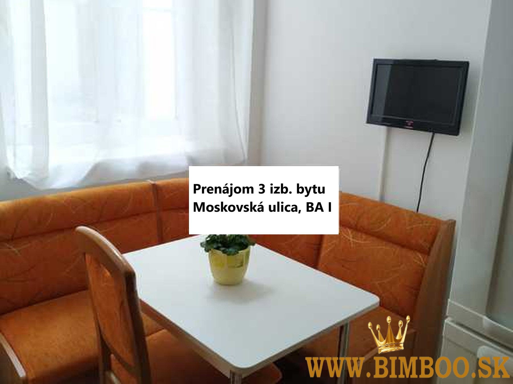 Prenájom 2 izbového bytu na Gorkého ulici v BA I, Staré mesto. Byt je 50m od Hviezdoslavové námestie
